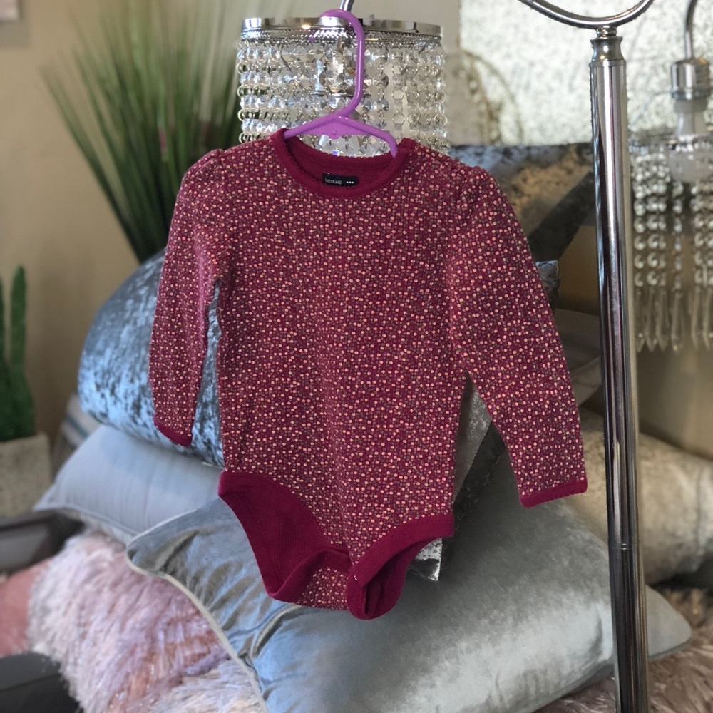 BABY GAP wild berry colored onesie